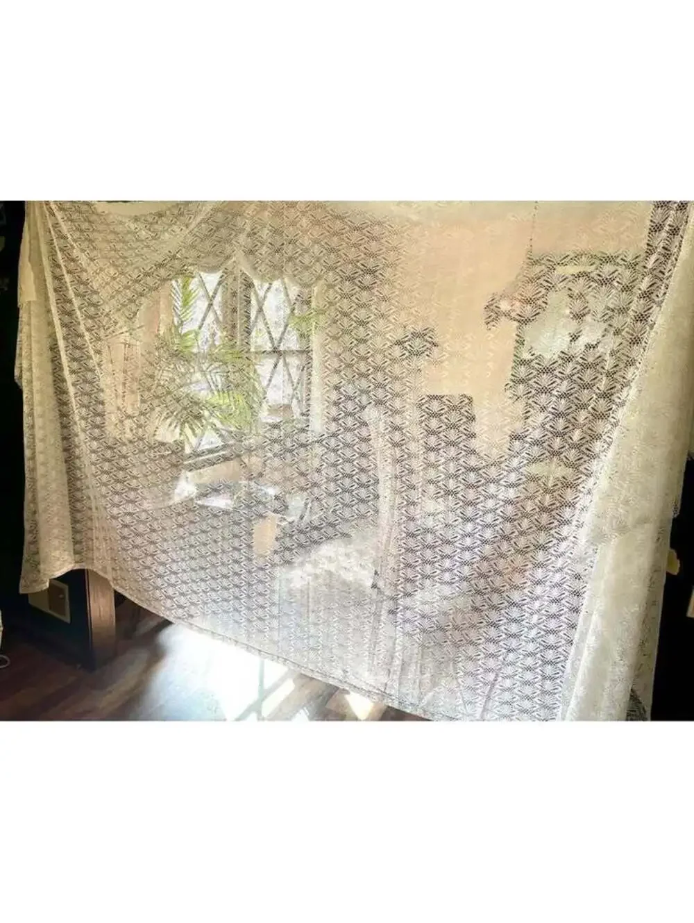 British net lace vintage curtains  1panel